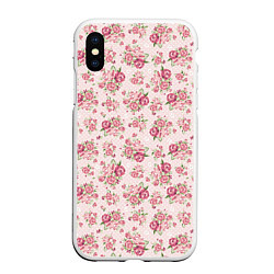 Чехол iPhone XS Max матовый Fashion sweet flower, цвет: 3D-белый