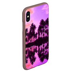 Чехол iPhone XS Max матовый Hawaii dream, цвет: 3D-коричневый — фото 2