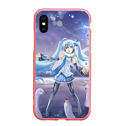 Чехол iPhone XS Max матовый Hatsune Miku, цвет: 3D-баблгам