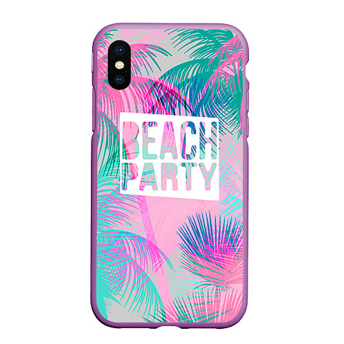 Чехол iPhone XS Max матовый Beach Party / 3D-Фиолетовый – фото 1