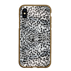 Чехол iPhone XS Max матовый White Jaguar, цвет: 3D-коричневый