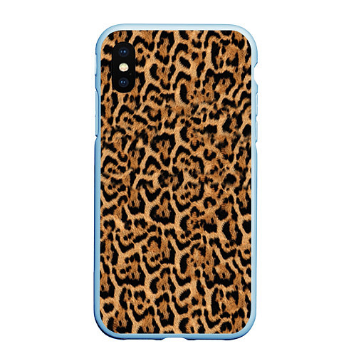 Чехол iPhone XS Max матовый Jaguar / 3D-Голубой – фото 1