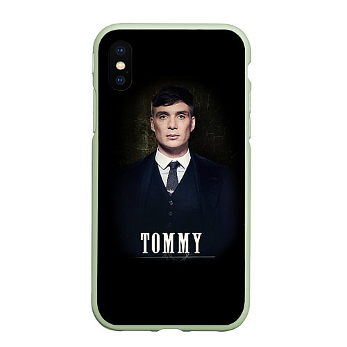 Чехол iPhone XS Max матовый Peaky Tommy / 3D-Салатовый – фото 1