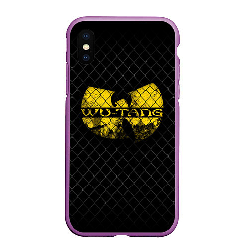 Чехол iPhone XS Max матовый Wu-Tang Clan: Grid / 3D-Фиолетовый – фото 1