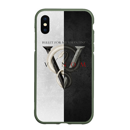 Чехол iPhone XS Max матовый BFMV: Venom Duo / 3D-Темно-зеленый – фото 1