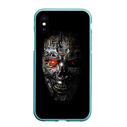 Чехол iPhone XS Max матовый Terminator Skull