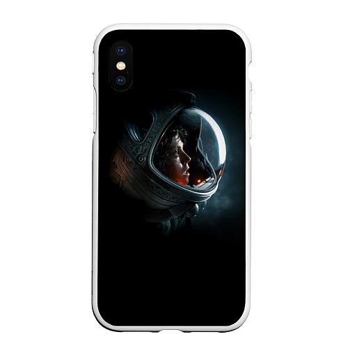Чехол iPhone XS Max матовый Aliens Astronaut / 3D-Белый – фото 1