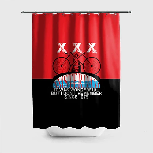 Шторка для ванной Amsterdam t-shirt / 3D-принт – фото 1