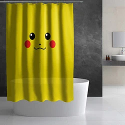 Шторка для душа Happy Pikachu, цвет: 3D-принт — фото 2