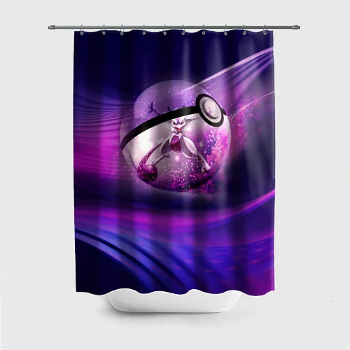 Шторка для ванной Pokeball: Violet / 3D-принт – фото 1