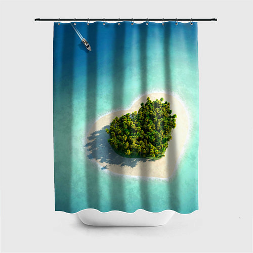 Шторка для ванной Остров / 3D-принт – фото 1