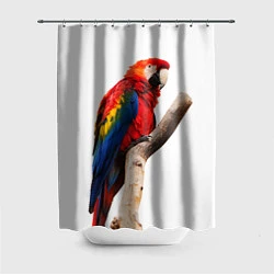 Шторка для душа Яркий попугай, цвет: 3D-принт