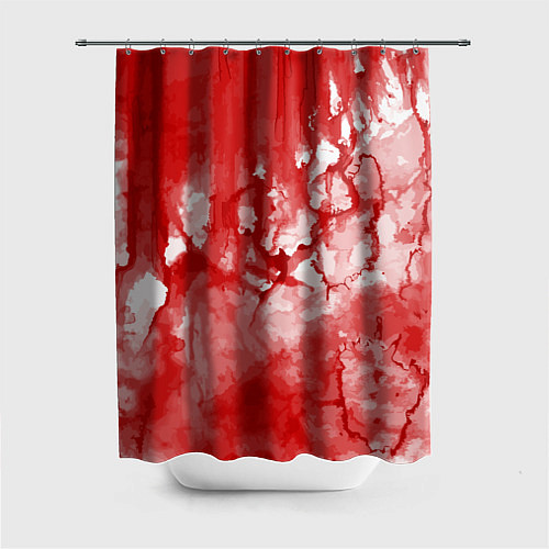Шторка для ванной Кровь акварельная на Хеллоуин / 3D-принт – фото 1