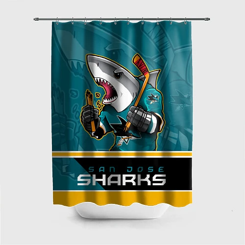 Шторка для ванной San Jose Sharks / 3D-принт – фото 1