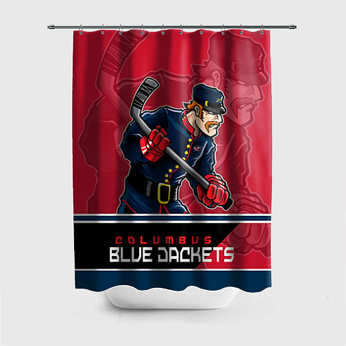 Шторка для ванной Columbus Blue Jackets / 3D-принт – фото 1