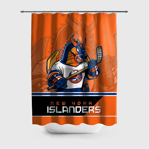 Шторка для ванной New York Islanders / 3D-принт – фото 1