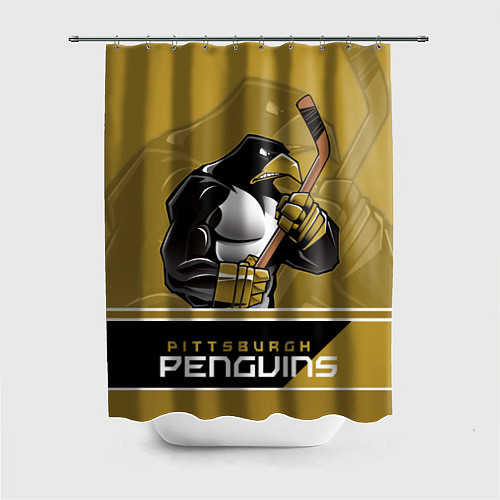 Шторка для ванной Pittsburgh Penguins / 3D-принт – фото 1