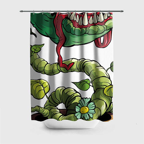 Шторка для ванной Plants vs zombies / 3D-принт – фото 1