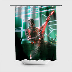 Шторка для душа Iron Maiden: Rocker Robot, цвет: 3D-принт