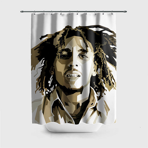 Шторка для ванной Bob Marley: Mono / 3D-принт – фото 1
