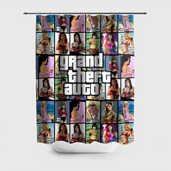 Шторка для ванной GTA - все девушки персонажи
