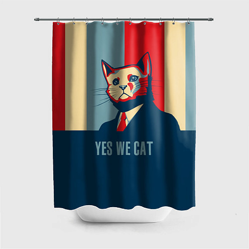 Шторка для ванной Yes we CAT / 3D-принт – фото 1