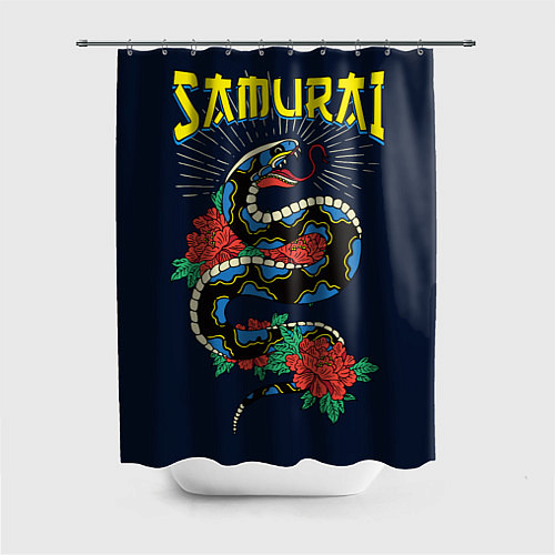 Шторка для ванной Samurai Snake / 3D-принт – фото 1