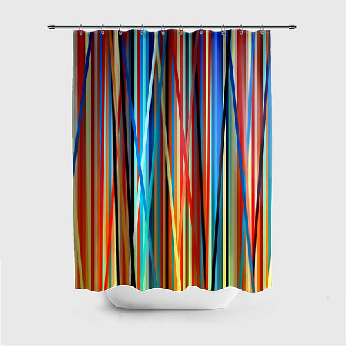 Шторка для ванной Colored stripes / 3D-принт – фото 1
