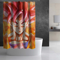 Шторка для душа DBZ: Super Goku, цвет: 3D-принт — фото 2