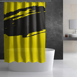 Шторка для душа Чёрно-жёлтый, цвет: 3D-принт — фото 2