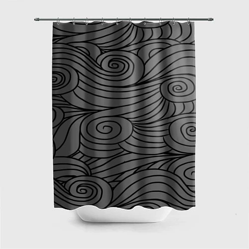 Шторка для ванной Gray pattern / 3D-принт – фото 1