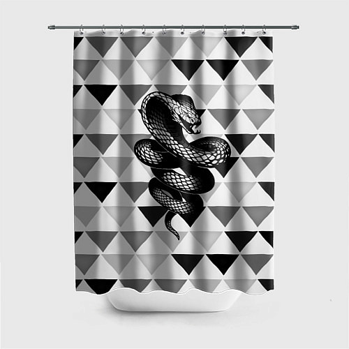 Шторка для ванной Snake Geometric / 3D-принт – фото 1