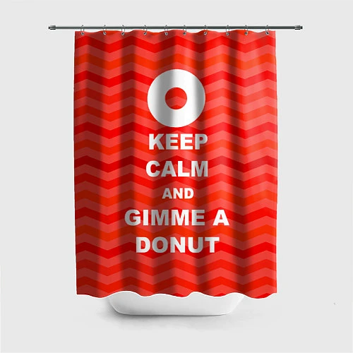 Шторка для ванной Keep Calm & Gimme a donut / 3D-принт – фото 1