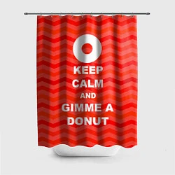 Шторка для душа Keep Calm & Gimme a donut, цвет: 3D-принт