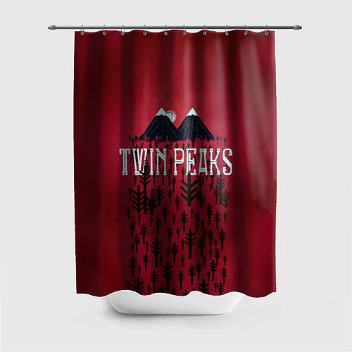 Шторка для ванной Twin Peaks Wood / 3D-принт – фото 1