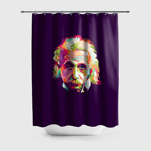 Шторка для ванной Альберт Эйнштейн: Арт / 3D-принт – фото 1