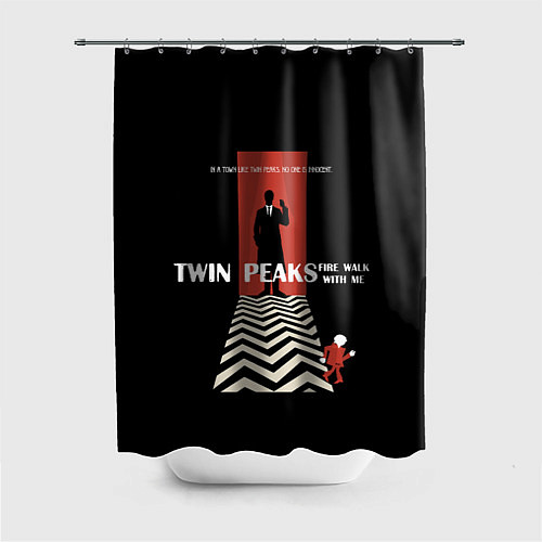 Шторка для ванной Twin Peaks Man / 3D-принт – фото 1