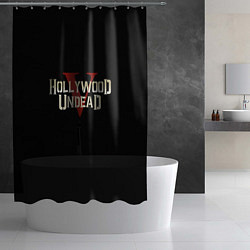 Шторка для душа Hollywood Undead V, цвет: 3D-принт — фото 2