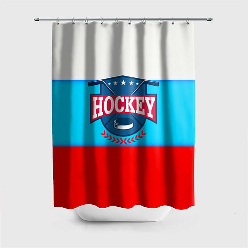 Шторка для ванной Hockey Russia / 3D-принт – фото 1