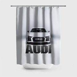Шторка для ванной Audi серебро