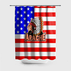Шторка для душа Apache, цвет: 3D-принт