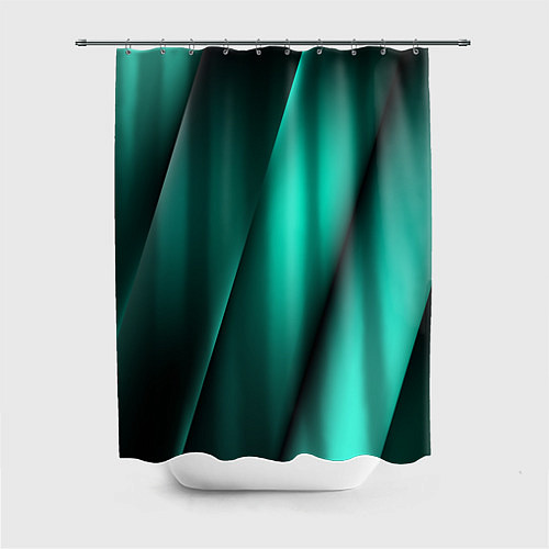 Шторка для ванной Emerald lines / 3D-принт – фото 1