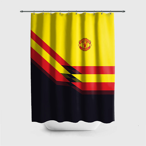 Шторка для ванной Man United FC: Yellow style / 3D-принт – фото 1