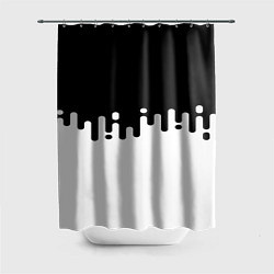 Шторка для душа Чёрно-белый узор, цвет: 3D-принт