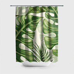 Шторка для душа Тропический папоротник, цвет: 3D-принт