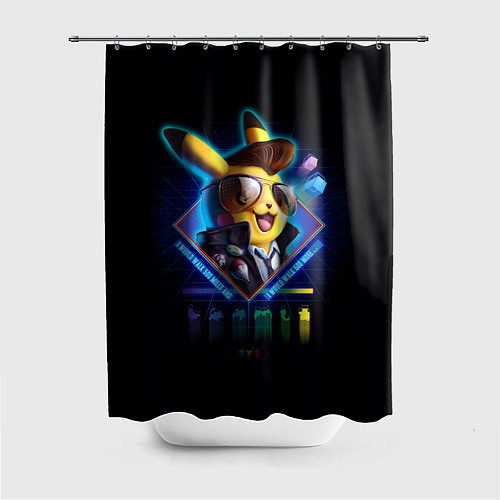 Шторка для ванной Retro Pikachu / 3D-принт – фото 1