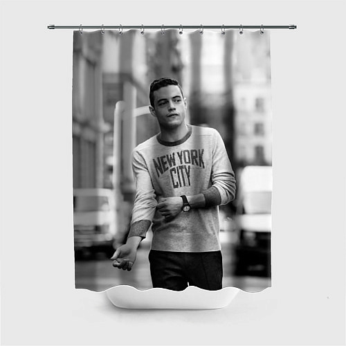 Шторка для ванной Rami Malek / 3D-принт – фото 1