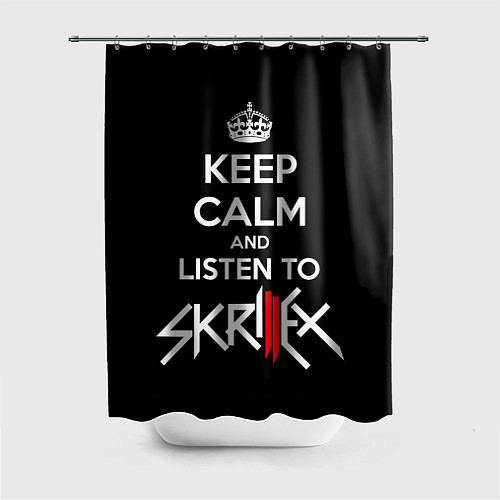 Шторка для ванной Keep Calm & Skrillex / 3D-принт – фото 1