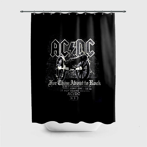Шторка для ванной AC DC - gun / 3D-принт – фото 1