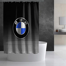 Шторка для душа BMW 2018 Black and White IV, цвет: 3D-принт — фото 2